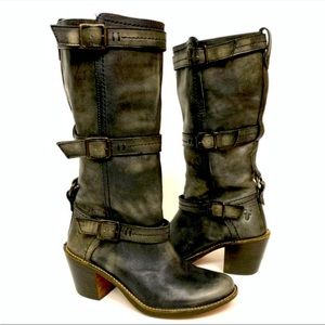 Frye 77851 Carmen 3 Strap Leather Boots Size 7.5B